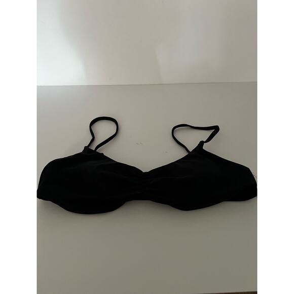 NWT Andie Women’s The Symi Adjustable Ruched Bikini Top Smooth Black Size S - Picture 8 of 12